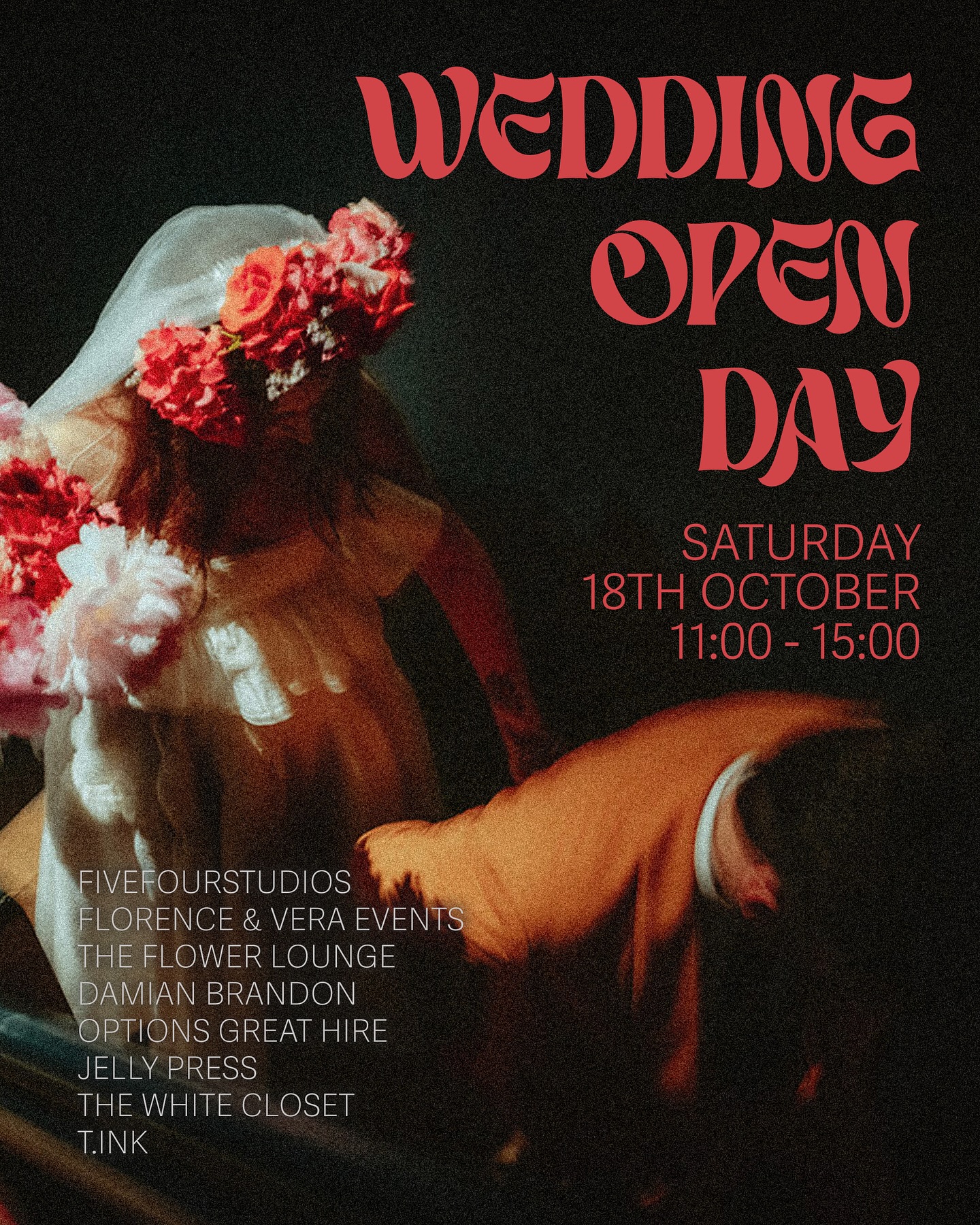 Planning your big day but need some inspiration? fivefourstudios invites you to our Wedding Open Day on Saturday 18th October 2025 🥂

Join us along with some of Manchester’s finest suppliers for an exclusive tour of the venue, with each room dressed breathtaking decoration to show each element of your wedding day.

In collaboration with …

Florence & Vera Events | @floveevents 
The Flower Lounge | @flower_lounge 
Damian Brandon | @damian_brandon_photography 
Options Great Hire | @optionsgreathire 
Jelly Press | @jellypressuk 
T.ink | @t.inkstyleandstationery 
The White Closet | @thewhitecloset 

📍 fivefourstudios, M5 4LZ
📆 Saturday 18th October 2025
🎟️ Free to attend - Registration required.

Please register for tickets via the link in our bio. We look forward to seeing you there!

#fivefourstudios